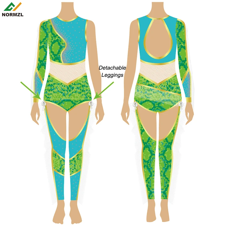 Normzl custom majorette dance uniform with fringes sublimated print black majorette performance wear