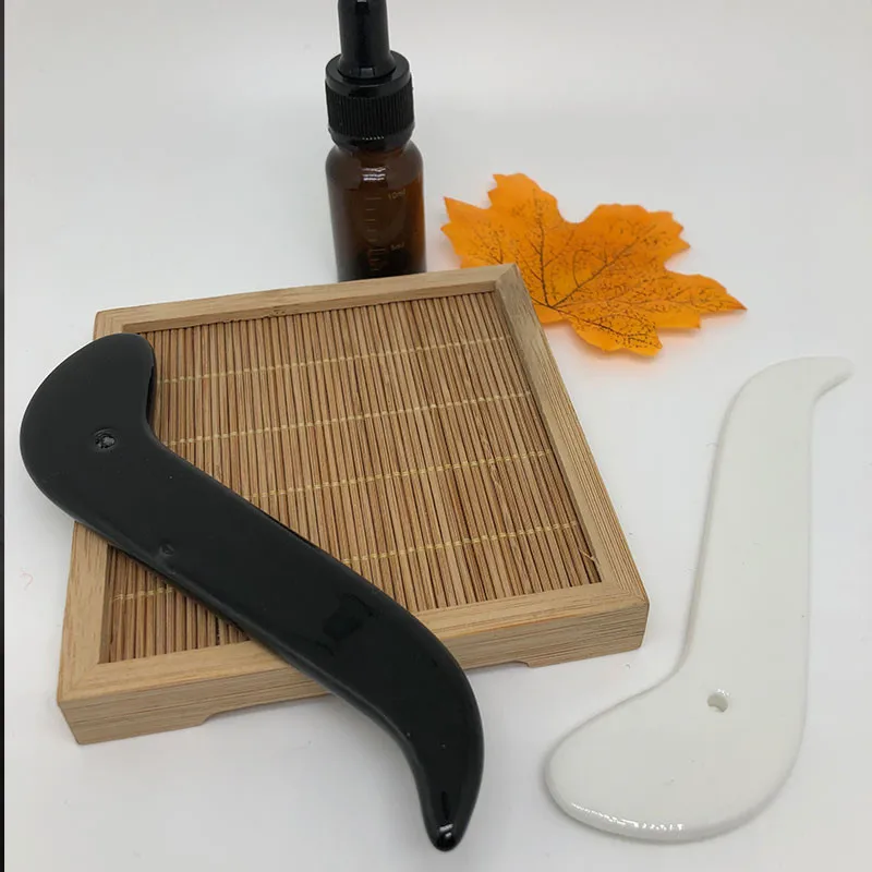 China Manufacturer  95 ceramic Guasha Facial Lifting Scraping Massage tool Guasha stone