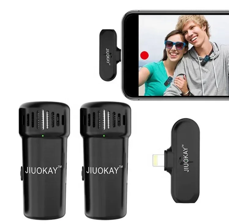 Private model 1 drag 2 professional 2.4GHz hot sale good quality factory price wireless lavalier microphone