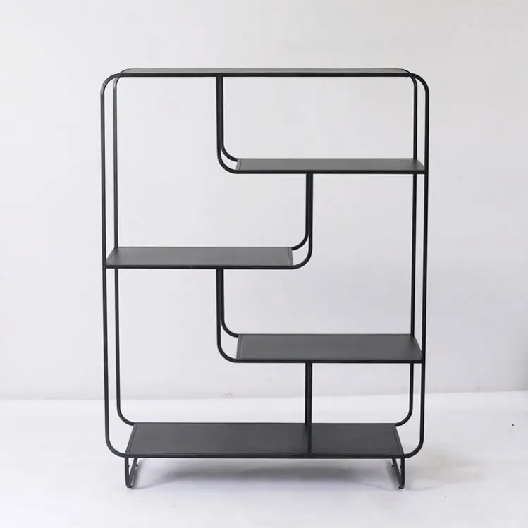Steelite New Pattern Rounded Corners Metal Bookshelf Display Bookcases For Living Room
