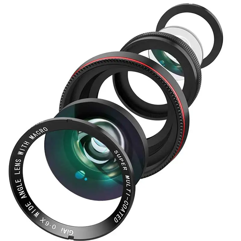Широкоугольный объектив AI 0.6X 15X макрообъектив 2 в 1 58 мм объектив камеры мобильного телефона