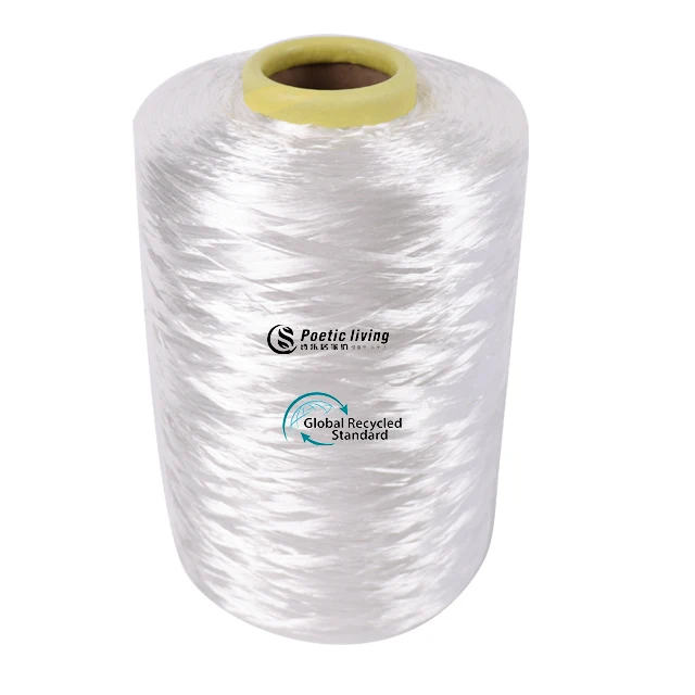 Chinese rpet wholesale price high quality virgin raw white 820D recycled polyester industrial filament yarn