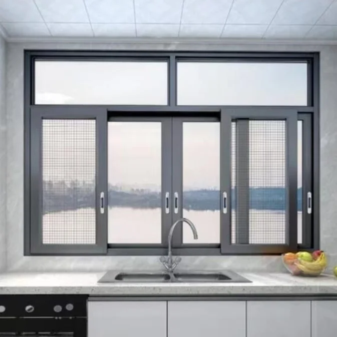 Пользовательские окна ПВХ дизайн Upvc двойное остекление раздвижные