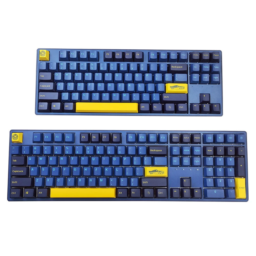 
WIANXP KT87/108 Nautilus color matching mechanical keyboard; RGB, hot plug, quick disassembly structure, noise damping design 