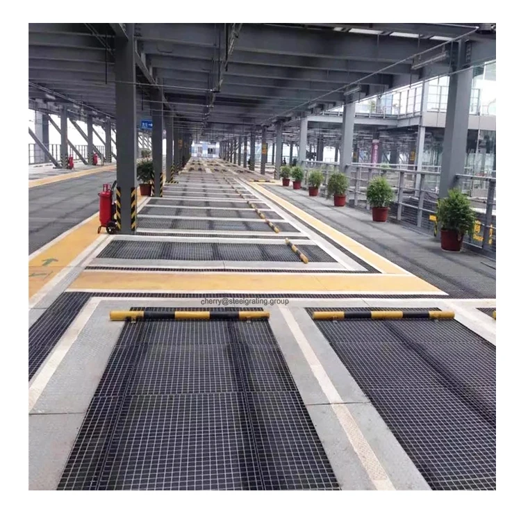 Supply high quality metal building materials curb inlet1*6 steel grating for manhole covers bar grating bridge decking