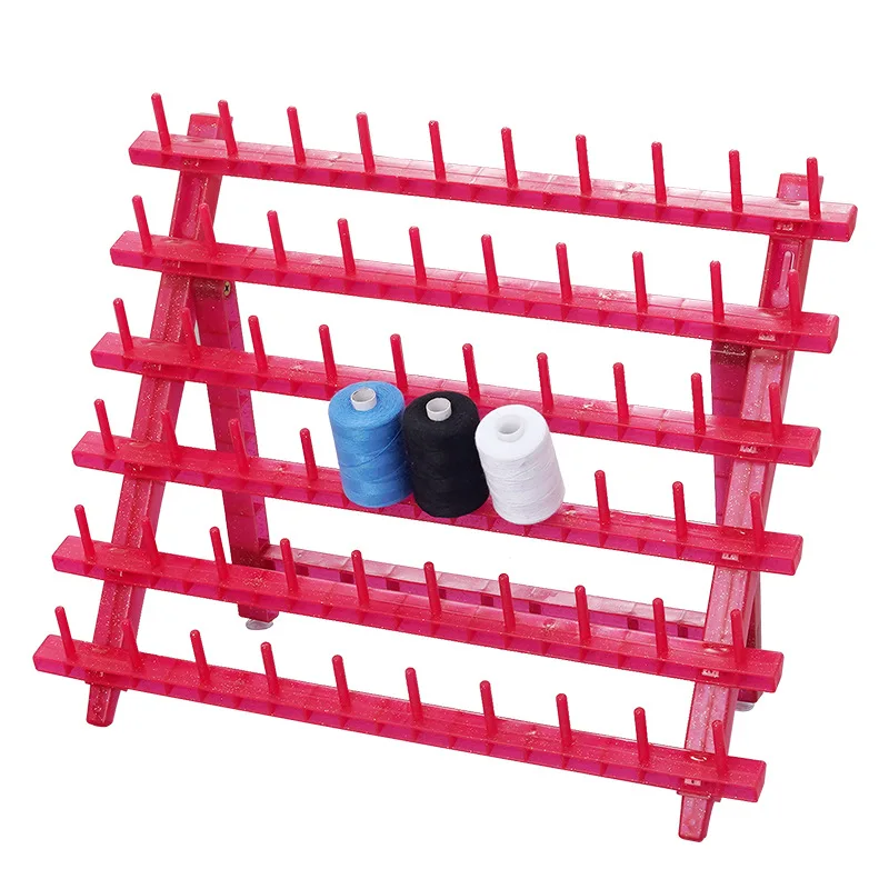 Handmade Embroidery Thread Rack High Quality Plastic Yarn Spool Organizer with Hanging Hooks for Hand Knitting and Gift
