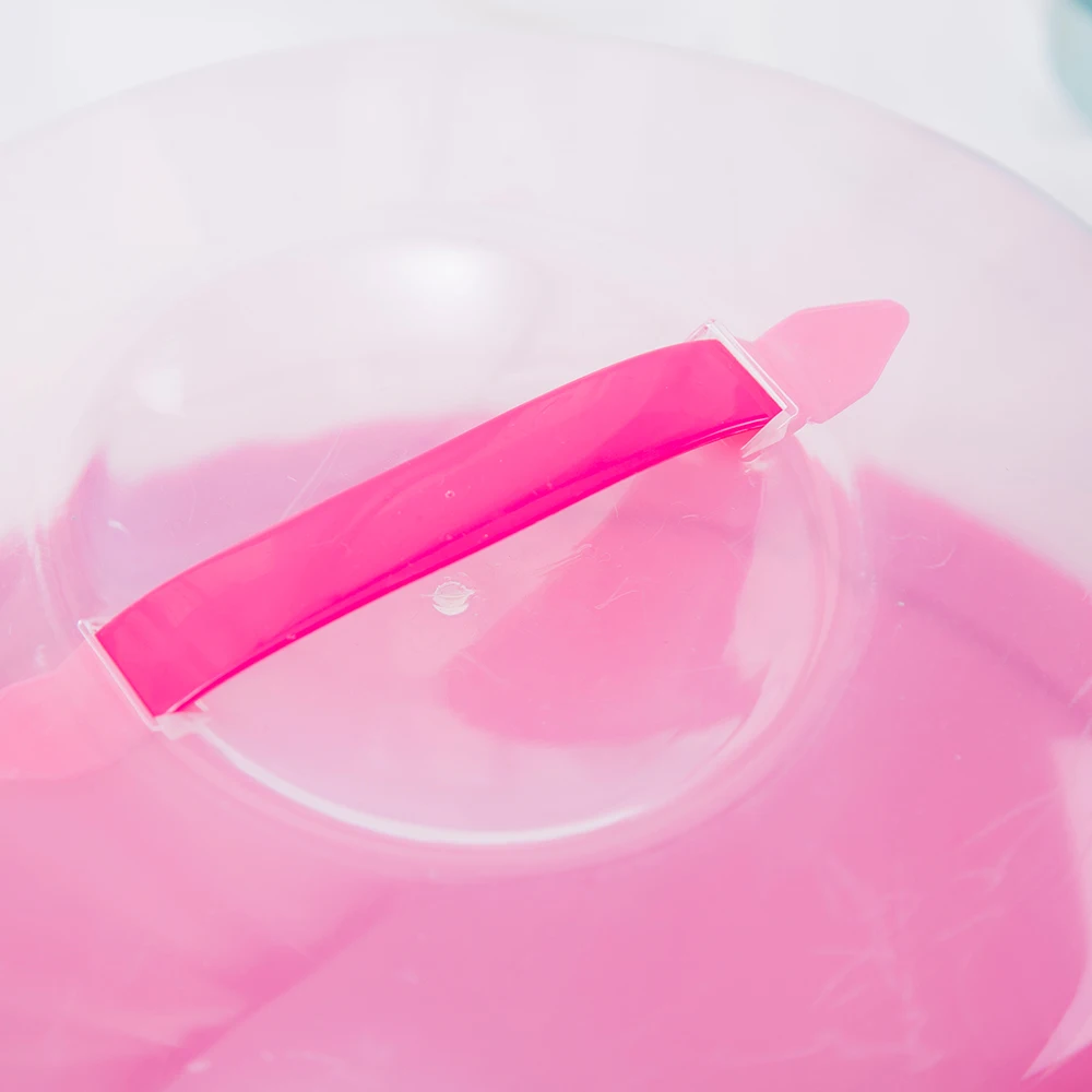 High quality custom color clear round plastic cake container