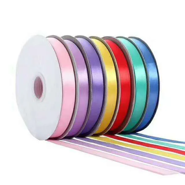 Custom Plaid Ribbon Satin 5-38mm 196 Colors Rolls Webbing Wholesale  polyester decorative ribbon
