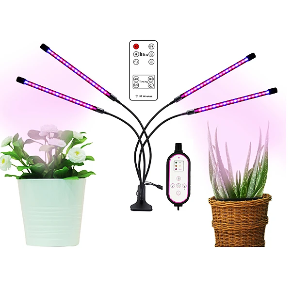 4 Heads LED USB Grow Hydroponics Light Full Spectrum Flexible Clamp-on Growing Lamp for Plants Seedling