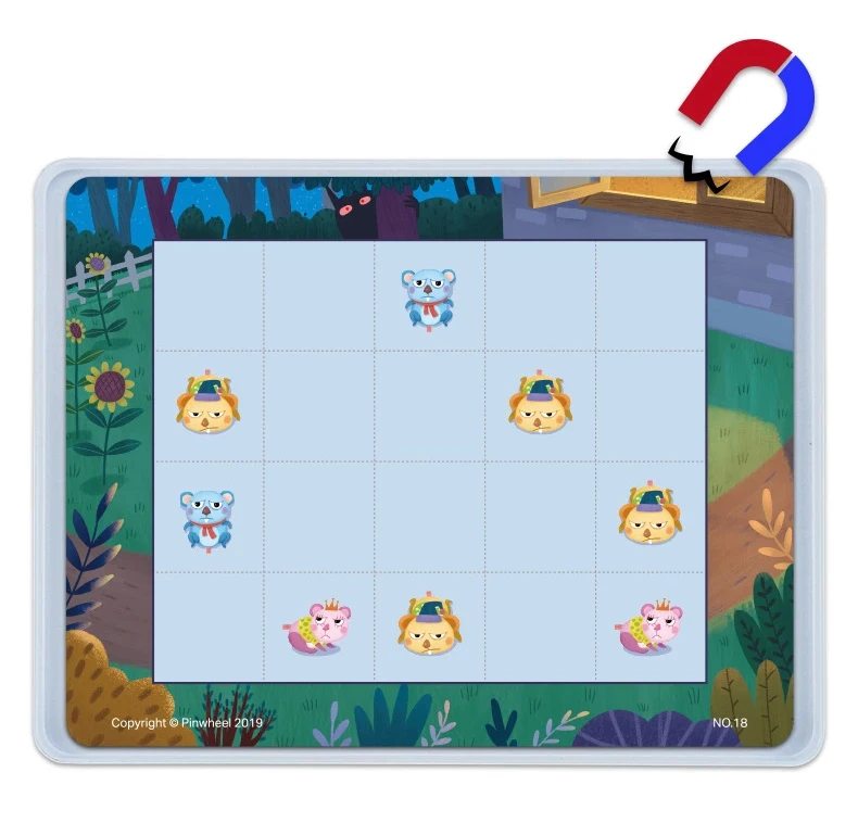 Pinwheel Kids Magnetic 3D Maze Puzzle Toy Parent-child Game Table Run Little Mouse Board Game