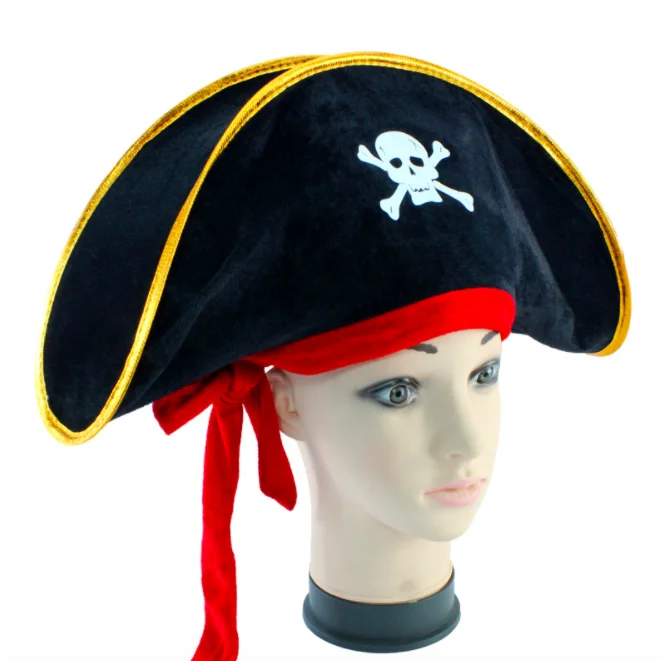 Factory Wholesale Halloween Pirate Skull Pirate Flag Corsair Hat For Party