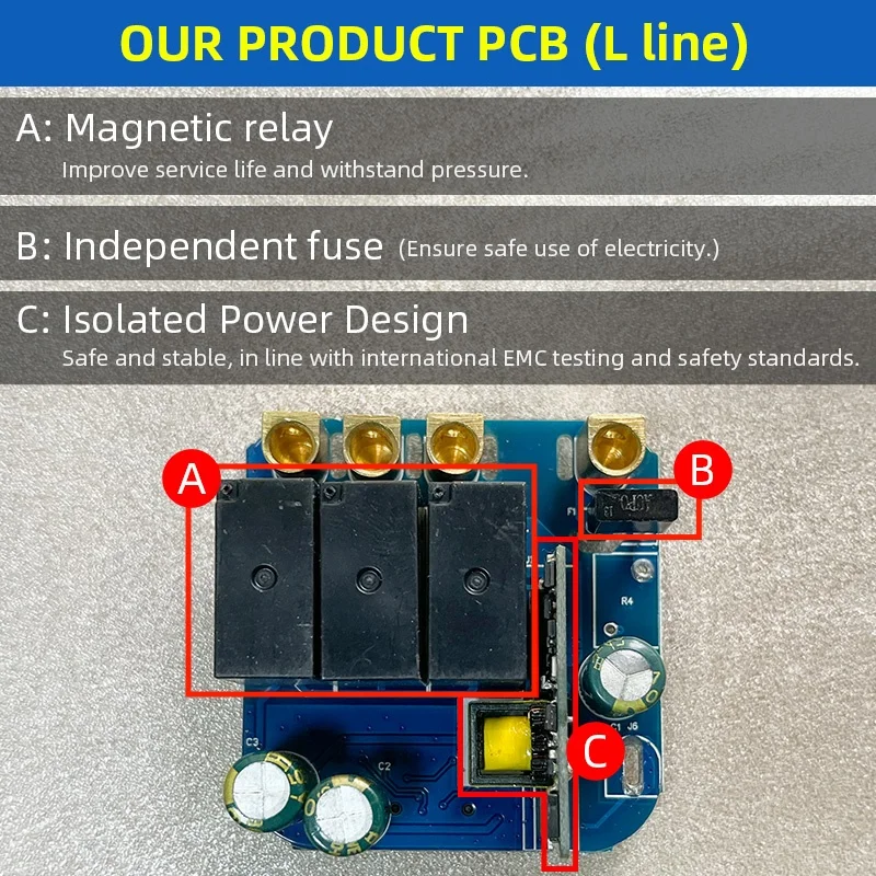 Magnetic relay switch single L line tuya smart zigbee 3.0 light controller 3 gang timing switch eu