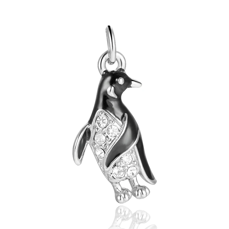 Personalized Handmade Enamel Penguin Pendants Zipper Charms