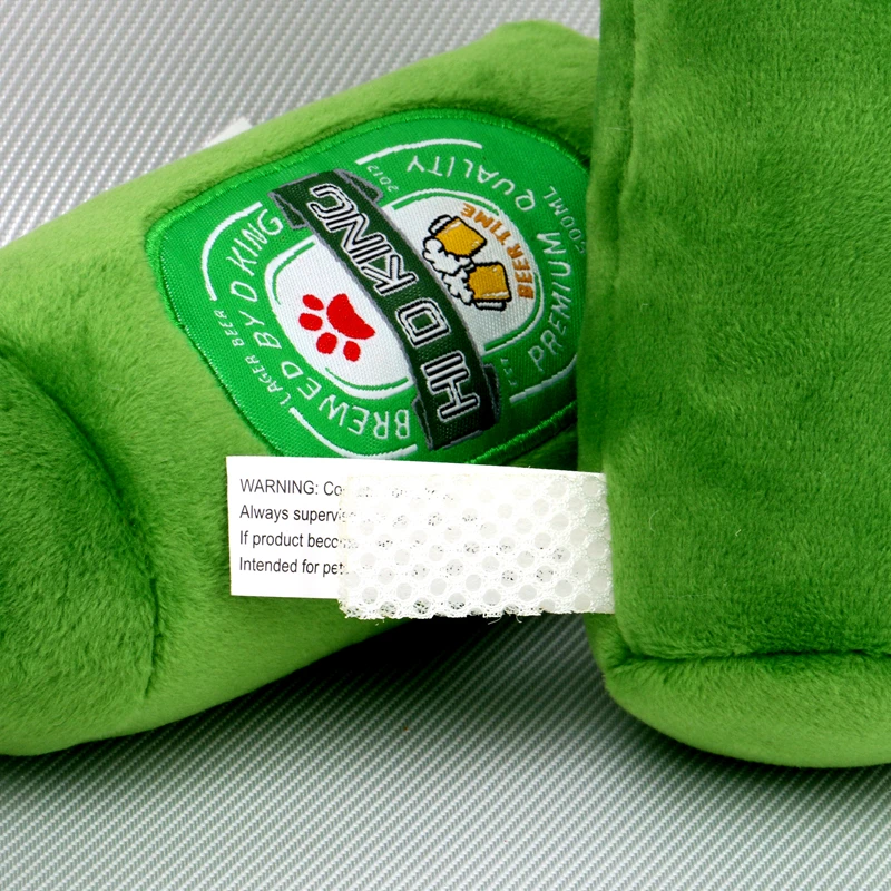 
Best Funny Beer Bottle Plush Dog Toy for Pet product factory 