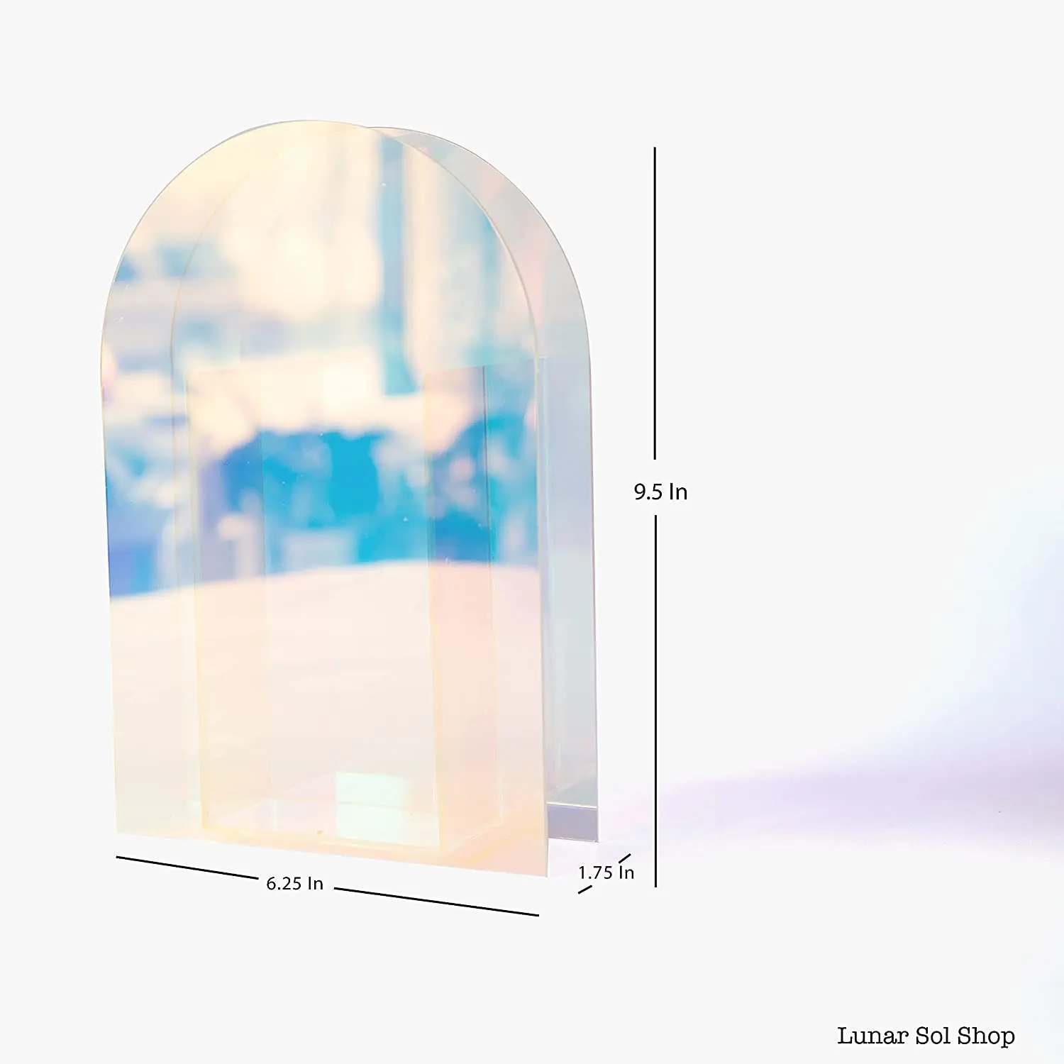 Iridescent Vase Modern Contemporary Home Decor Rainbow Clear Acrylic Colorful Geometric Minimalist Gift Perfect for Flowers