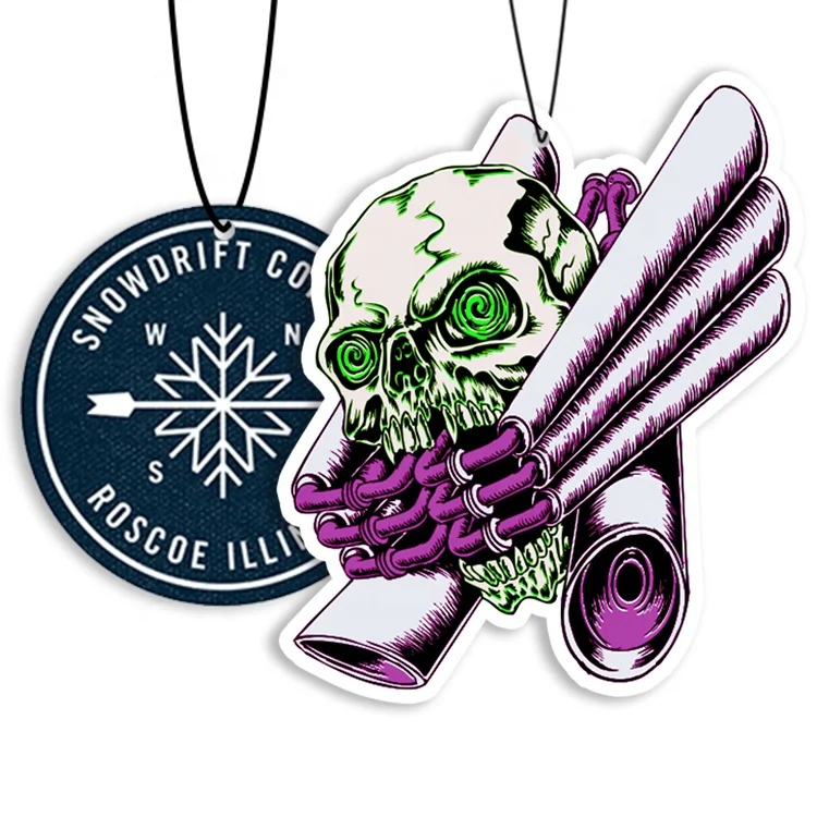 Customized natural air freshener for car name brand air fresheners