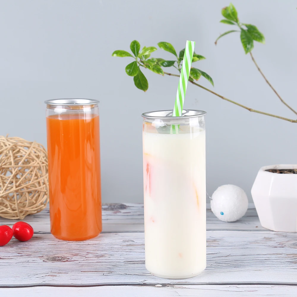 Hot sale Customized  250ml,300ml,330ml,375ml,450ml,500ml Empty  PET Plastic Beverage Juice Smoothie Water Bottles with Cap