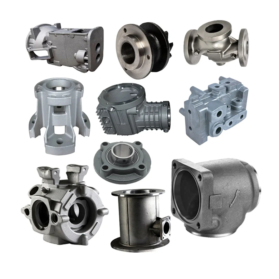 Custom shell mould casting carbon steel part engine block impeller pump motor housing dustproof sump casting