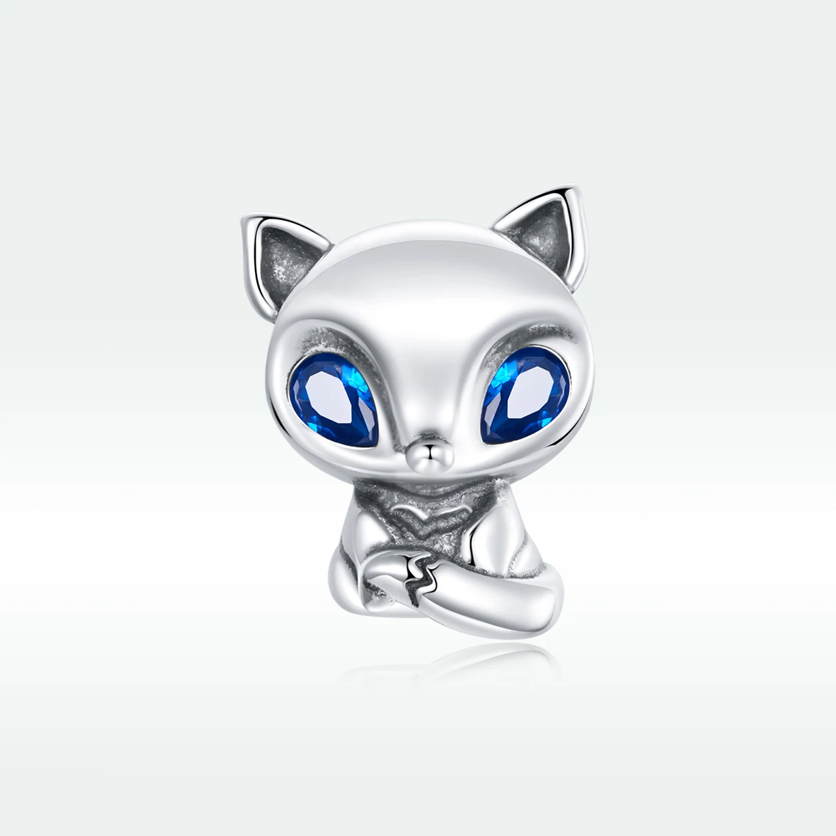 Cute Little Fox Charm Spacer Bead Jewelry 925 Sterling Silver Animal Charm Pendant for DIY Jewelry Making