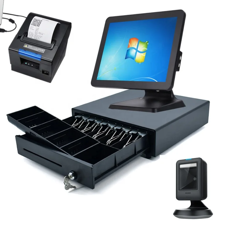 TOTALPOS Manufacturer All in One 15 Inch Wholesale Pos Machine Cash Register Systems for Restaurant Point of Sale
