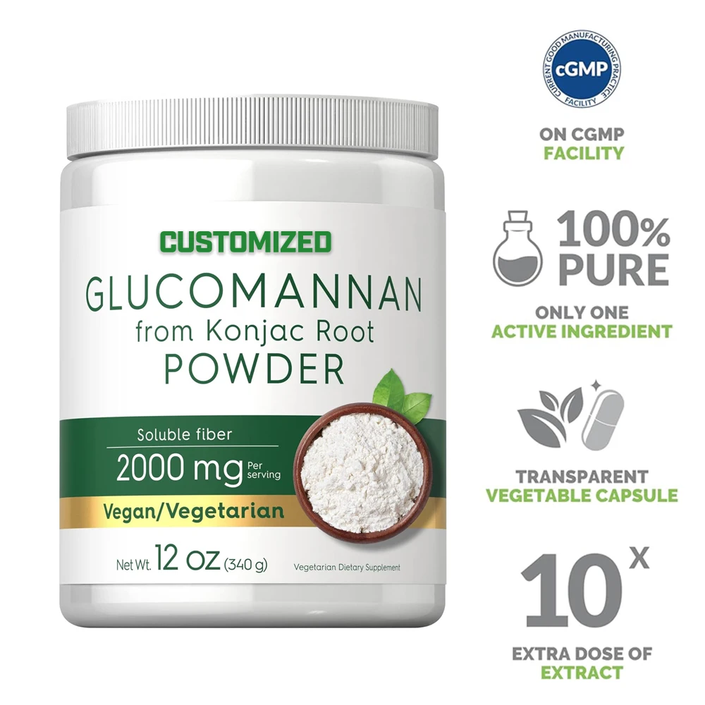Factory OEM Organic Konjac Fibre 95% Slimminger Pills Weight.Loss Konjac Glucomannan Capsules