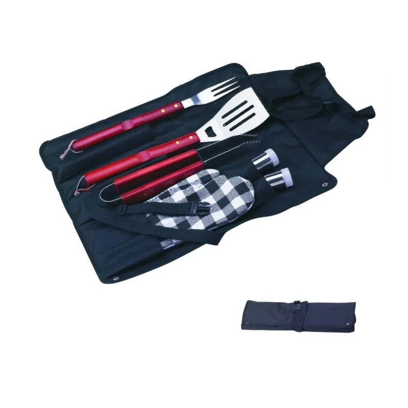 7 Piece apron BBQ tool set stainless steel barbecue BBQ tools grill BBQ accessories