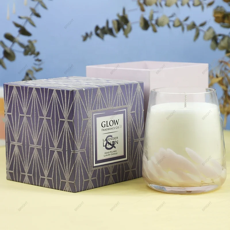 Luxury Glass Candle Jar For Soy Wax Scented Candles Christmas Gift Glass Jar Aromatherapy Candle holder