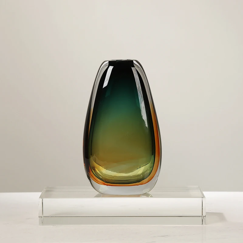 2024 Hot Selling Colorful Hand Blown Customize Figurines Home Decor Art Chinese Floor Vase Tall Large
