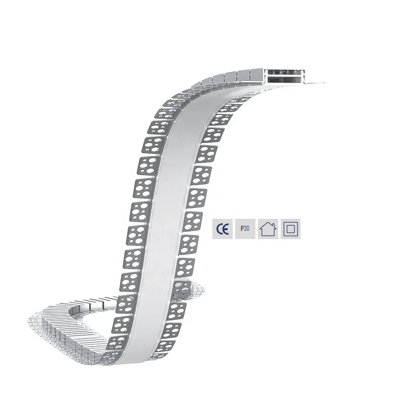 Flexible Bendable Curved Aluminum LED Profile Arched Top and Side Bending Drywall Extruded LED Profile with Silicone Cover