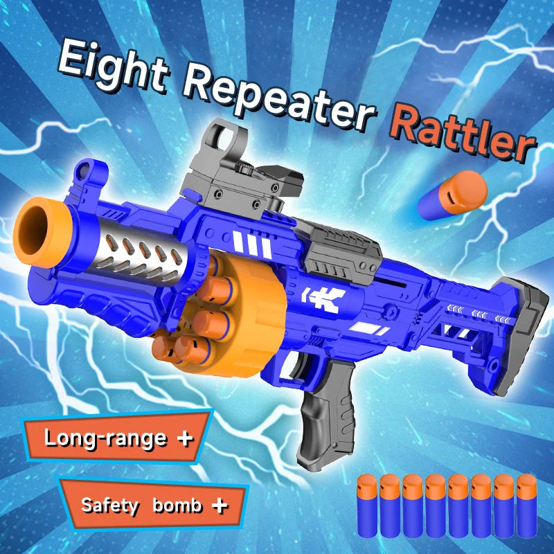 16PCS Safe EVA Darts Blaster Kids Indoor Outdoor Shooting Game Model Boys Gift Children Combination Soft Foam Bullet Toy Gun