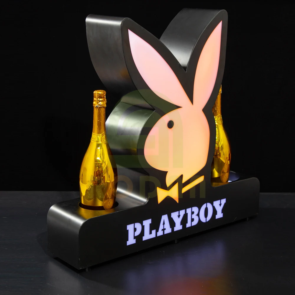 Rabbit shape design LED Bottle Glorifier Bottle Display VIP FOR TWO BOTTLES