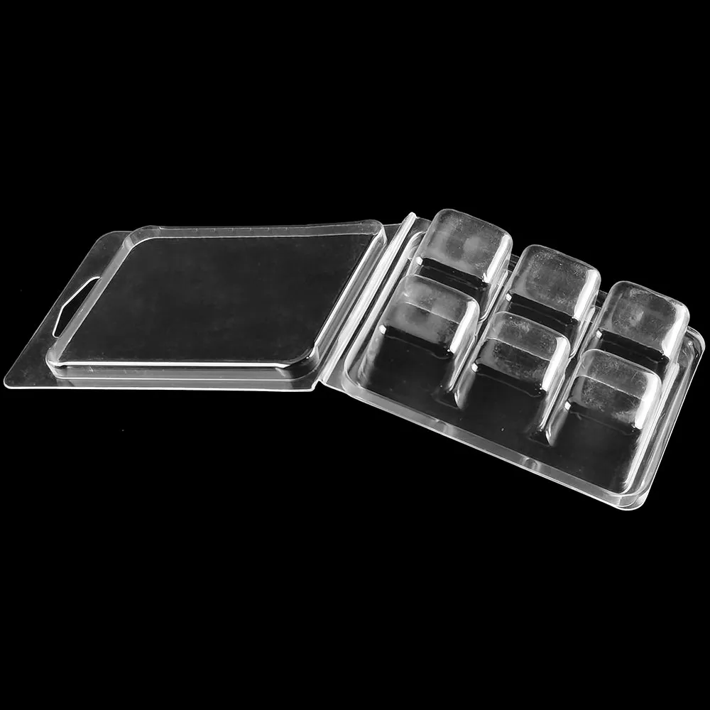 Scented Candle PVC Custom 4 6 10 Cavity Clear plastic Blister Tray Candle Packaging Molds for Wax Melts Clamshells