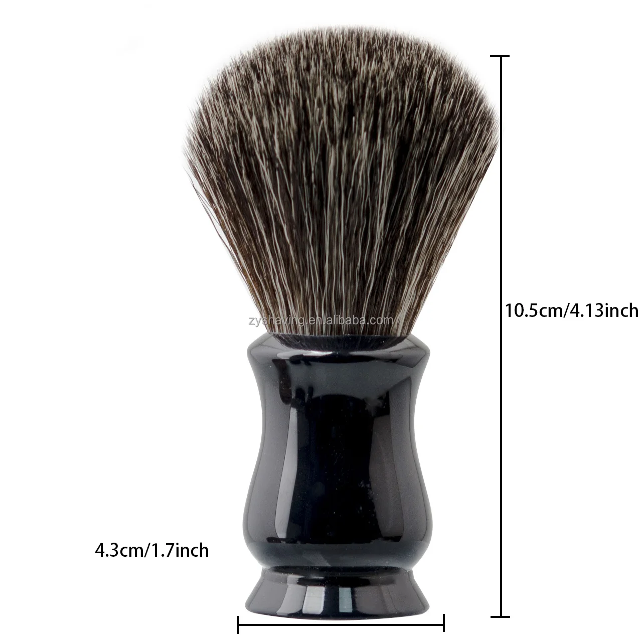 ZY Synthetic Shaving Nylon Brush With Aesthetic Resin Handle 24mm Extra Dense Knot Shaving Brush for Men