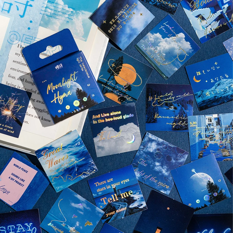 45Pcs Diary Sticker Scrapbooking romantic light shadow Planner Japanese Junk Journal Kawaii Decorative Stationery Craft Sticker