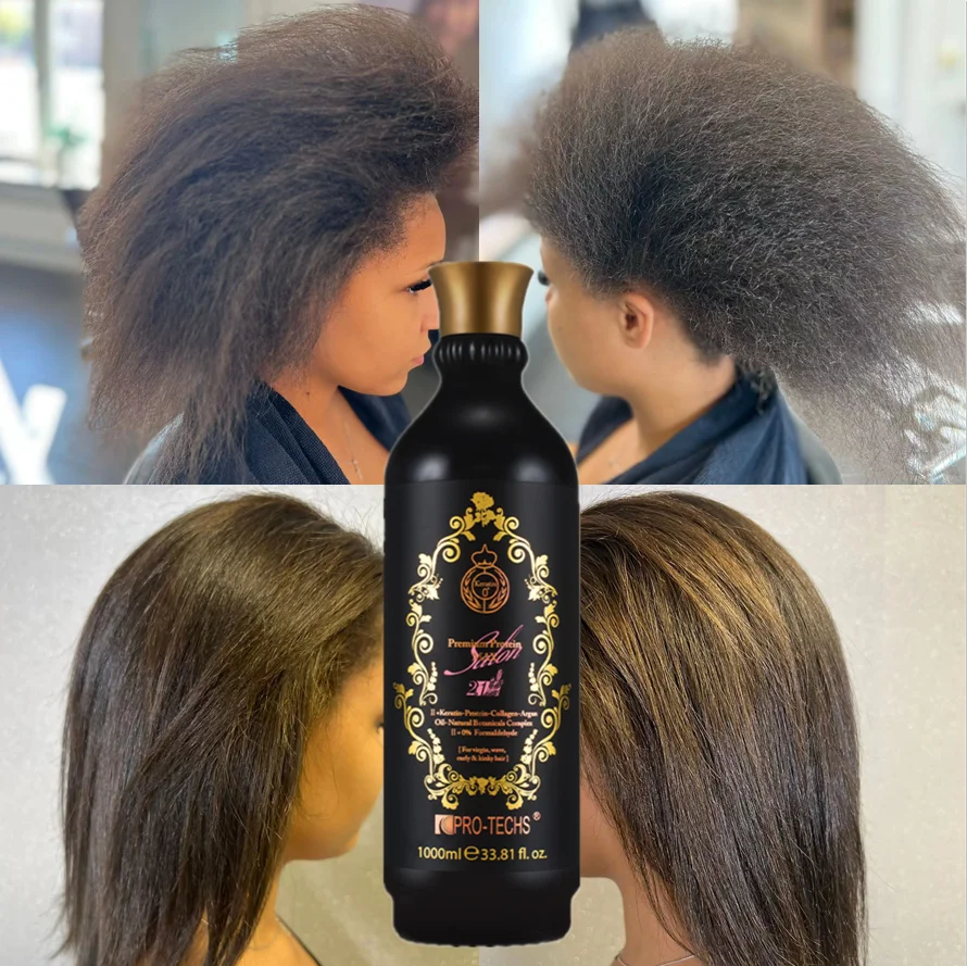 Afro curl hair type Most effective strong straighten and repair frizzy free Zero Formaldehyde protein MAX Keratin hair treatment