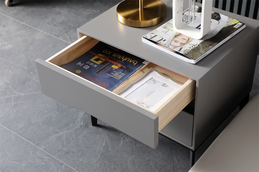 bedroom furniture wholesale rustic farmhouse natural wood bedside table nightstand with rattan drawers