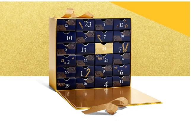 Calendario de adviento Custom Printed Gift  Paper cosmetic Nail Polish j fidget toy beauty advent calendar blind box