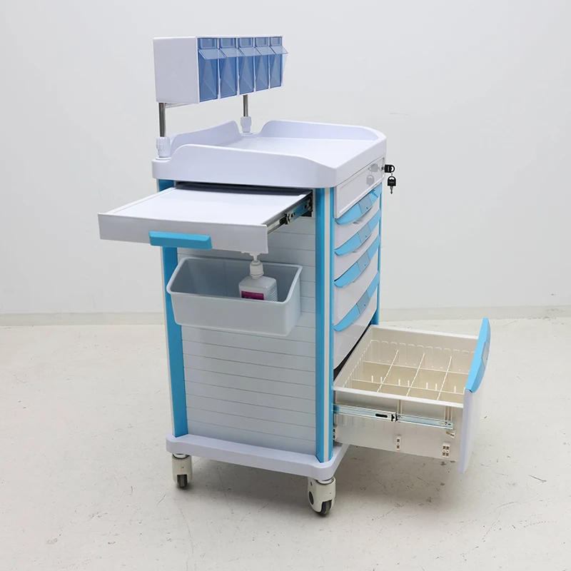 Hot sale eco-friendly patient emergency care cart portable medical ICU emergency trolley
