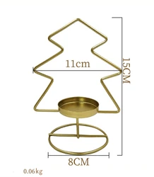 New productsChristmas Domestic ornaments crafts Golden Christmas tree XINGX wrought iron candlestick Metal candle jar