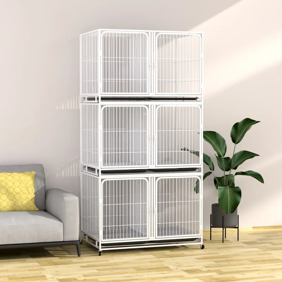 Free Combination Detachable Foldable Pigeon Rabbit Cat Breeding Three-Layer Cat House Double-Layer Household Dog Cage