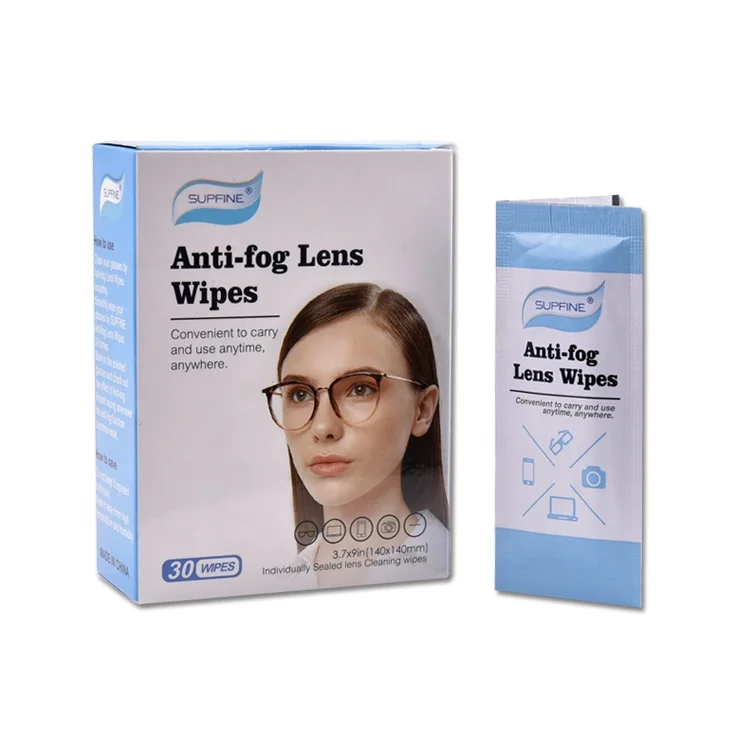 JAYQI Custom Disposable Lens Anti Fog Wipes for Glasses, Anti-fog Glasses Wet Wipe for Goggles Eyeglass