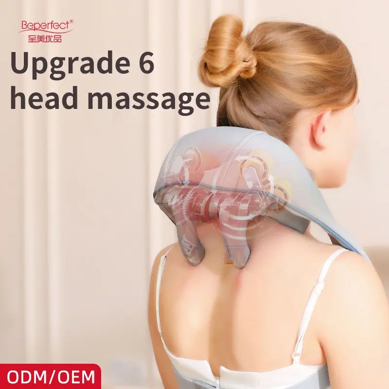 Professional neck massaging device hot compress shiatsu neck massager promote blood circulation