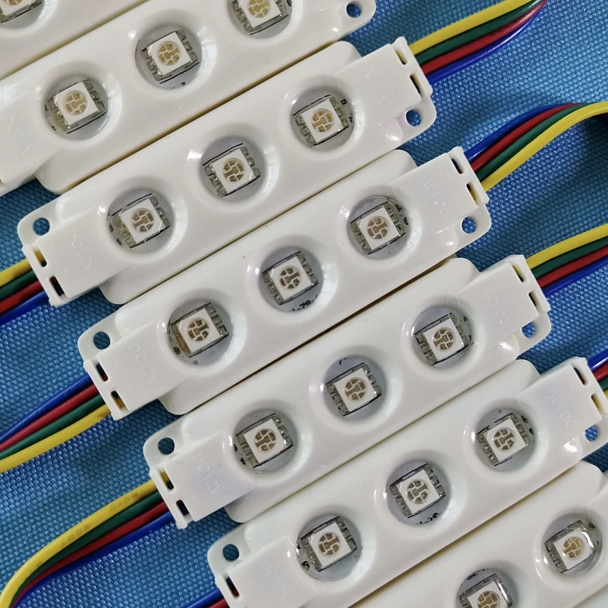 ABS injection epoxy resin waterproof RGB LED module SMD 5050 LED advertising light module DC12V 0.72W 3 led IP66 68mm*20mm*6mm