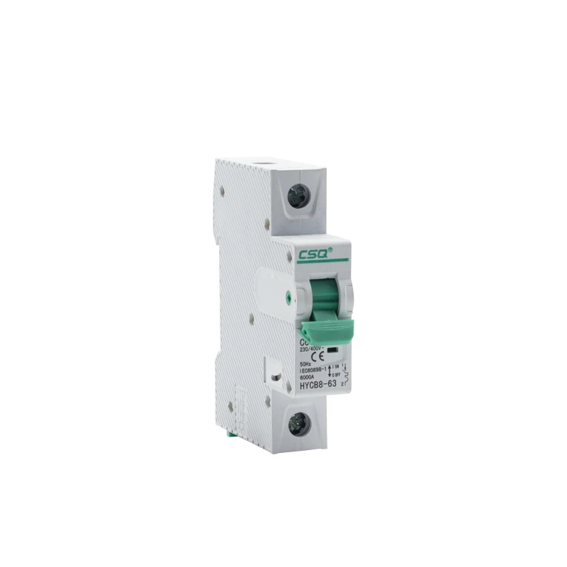 CSQ HYCB8-63 Din Rail 3 Phase Miniature Circuit Breaker 1p 60a 2p-4a Breakers