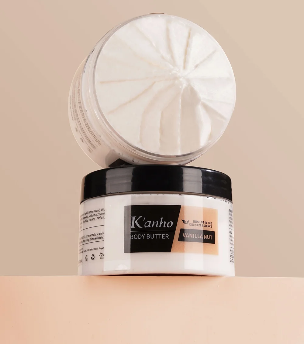 Kanho High Quality Natural Spring Blossom Lavender Scent Vanilla Body Butter Body Cream 250g Deep moisturizing non-greasy