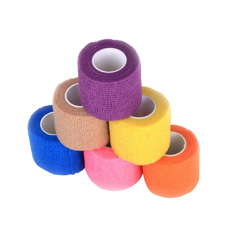 Wholesale factory non woven or cotton vet wrap medical cohesive elastic bandages