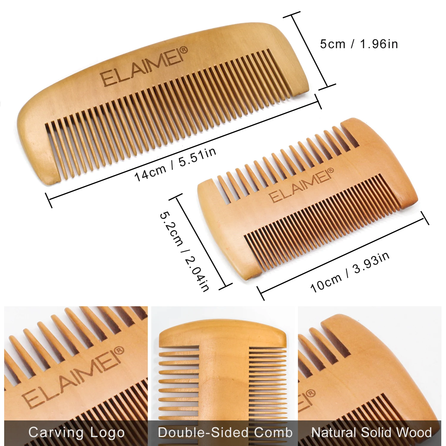 ELAIMEI private label custom logo grooming mens beard care set kit,beard brush and comb set,men gift beard set