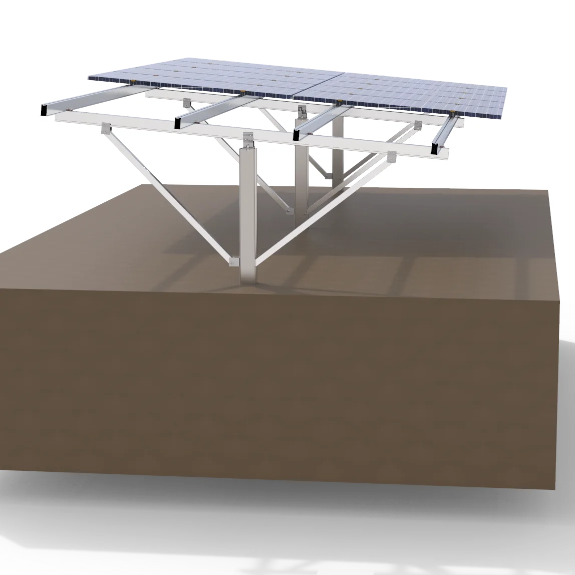 Solar Panel Rack Single Post Mounting Ground Solar Bracket