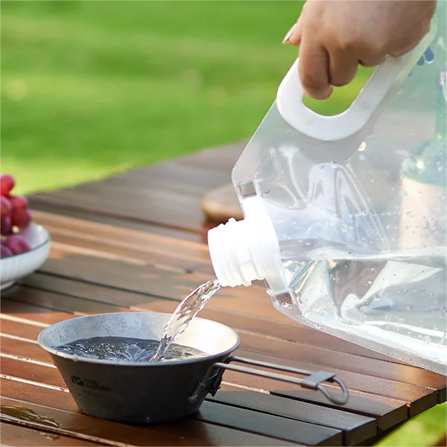 Custom 2L,3L,4L,5L Camping Spout kangen 5 liter Plastic Water Bag With Cap and Cut Handle