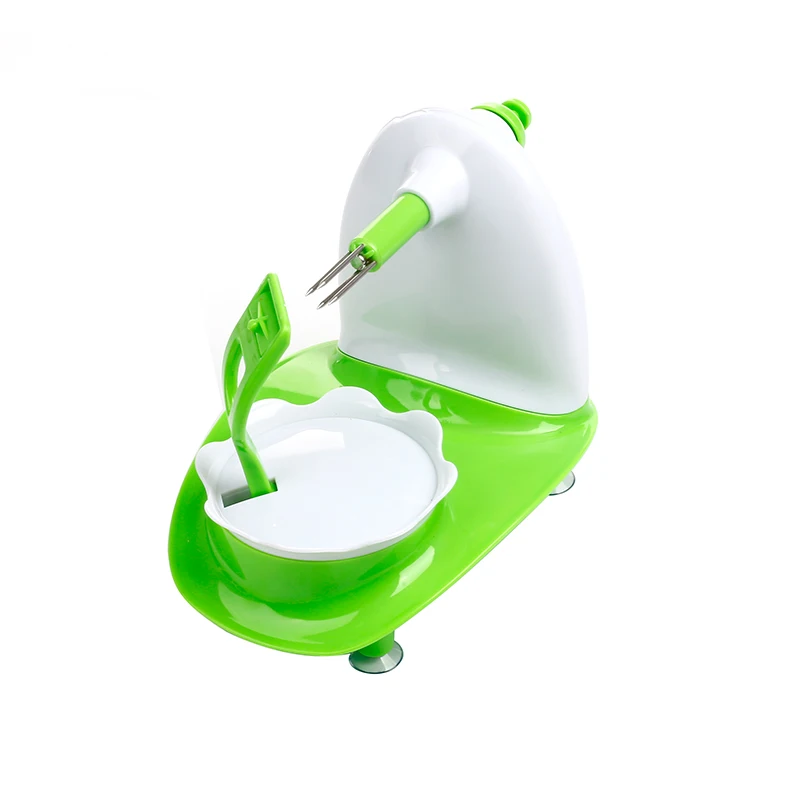 JIANIU Best Price Rotating Steel Fork Sensitive Handle Automatic Potato Apple Peeler With Suction Cup